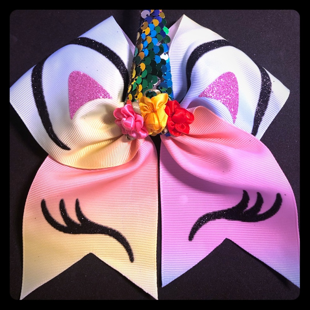 Glitter Unicorn Bow